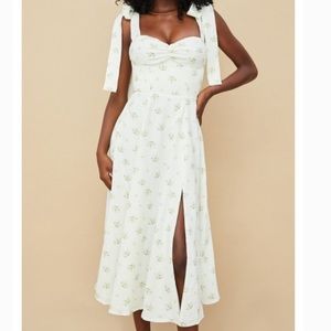 House of CB Alicia Ivory Floral Midi Dress